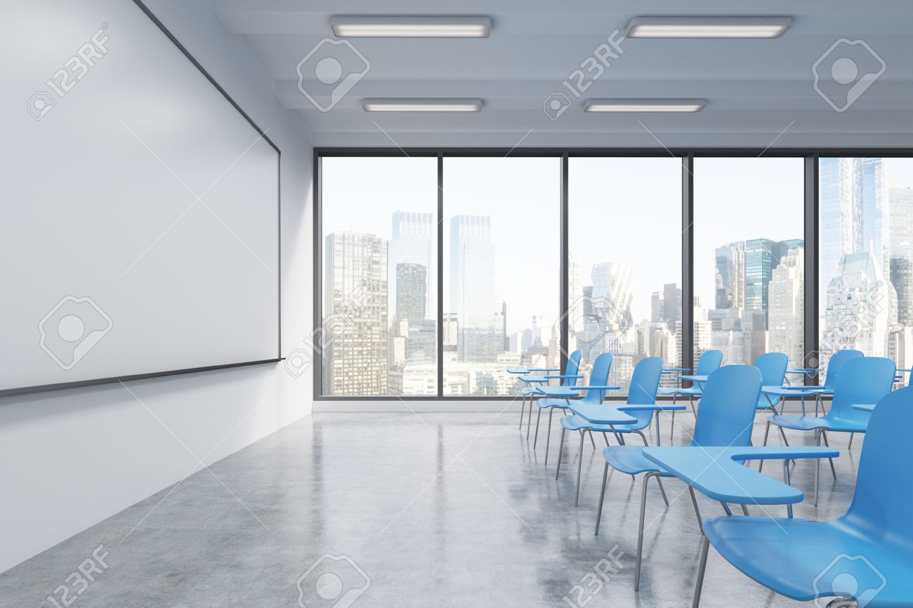 a classroom or presentation room in a modern university or fancy fancy office
