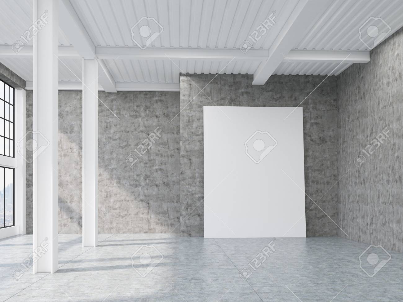 Cartel Vertical De Pie Cerca De La Pared De Hormigon En La