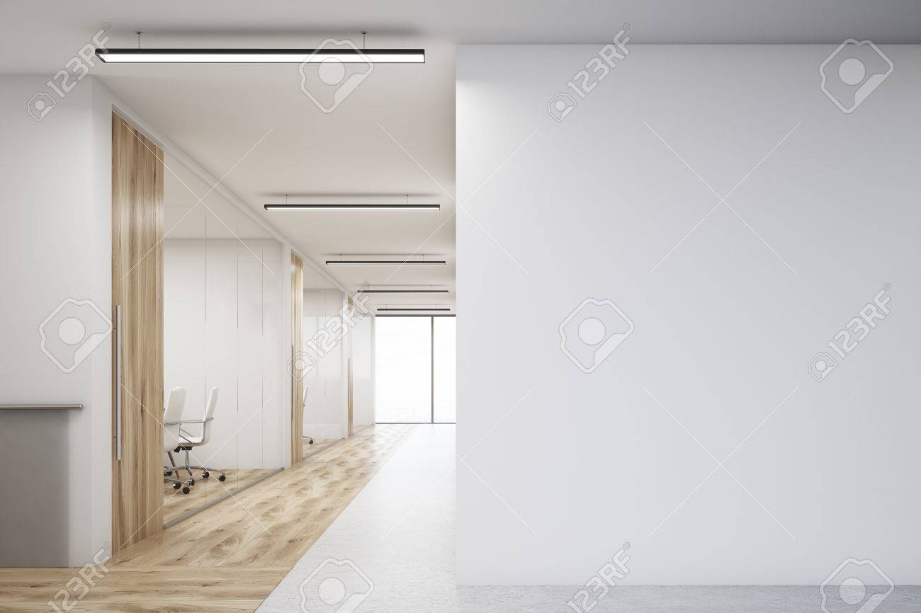 office corridor with large