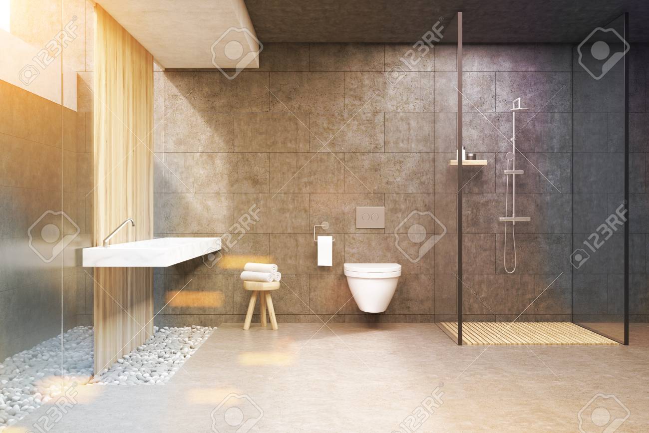 Colonne Murale Salle De Bain Cdiscount ~ int rieur de la salle de bain avec des murs gris une cabine de Colonne Murale Salle De Bain Cdiscount ~ int rieur de la salle de bain avec des murs gris une cabine de