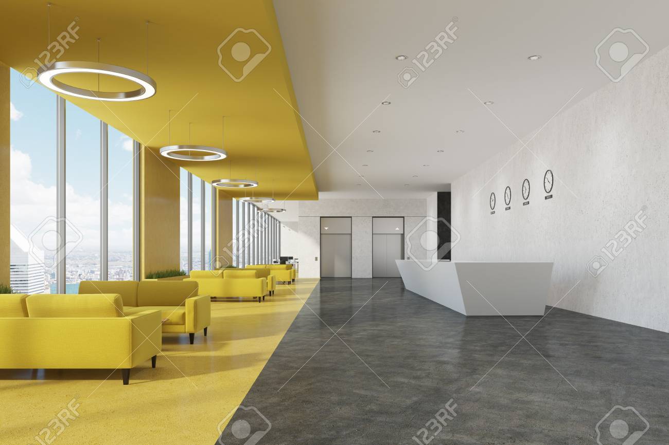 seitenansicht büro gesetzt seitenansicht stockbild seitenansicht eines weißen empfangszählers der in einem büro mit den und gelben wänden eines weißen der in einem mit seitenansicht büro gesetzt seitenansicht stockbild seitenansicht eines weißen empfangszählers der in einem büro mit den und gelben wänden eines weißen der in einem mit