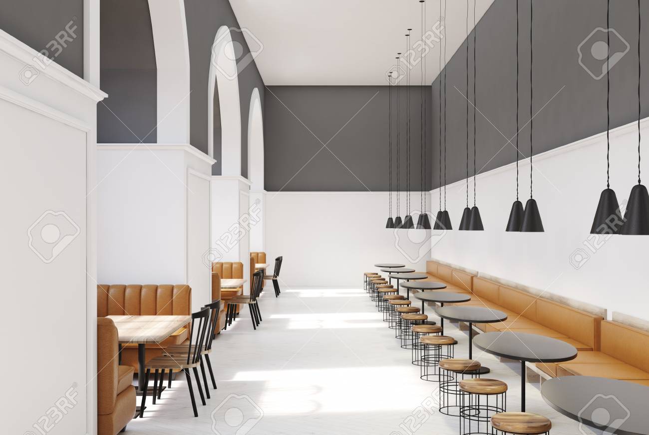 modern cafe interior with