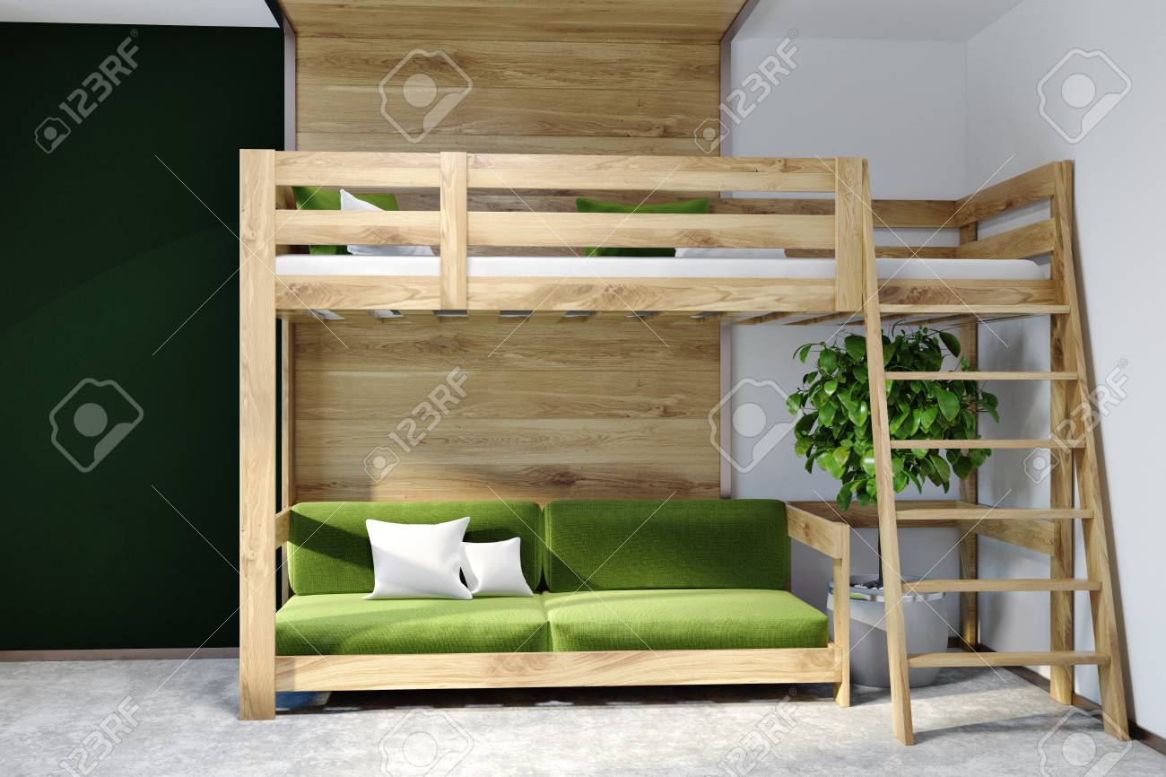 sofa under loft bed