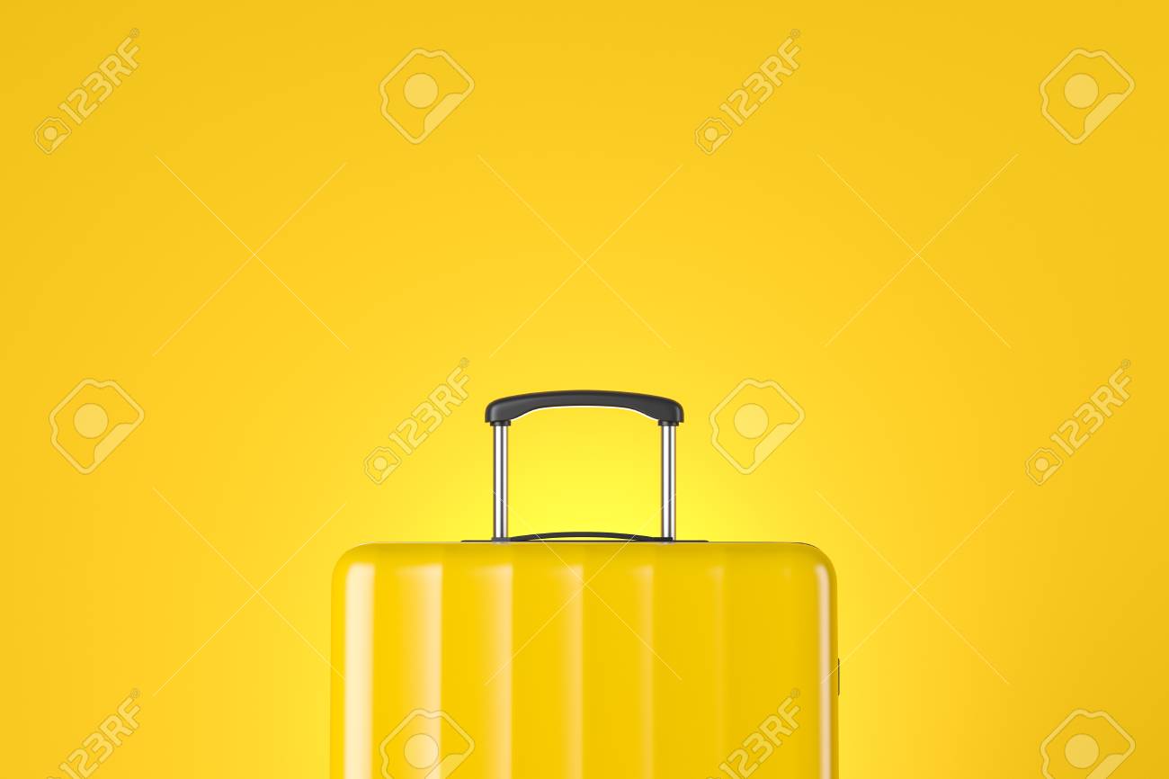 neon yellow suitcase