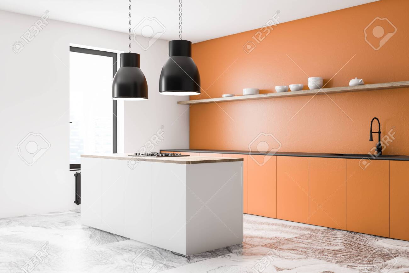 white kitchen cabinets orange walls corner of stylish kitchen with white and orange walls marble white kitchen cabinets orange walls corner of stylish kitchen with white and orange walls marble