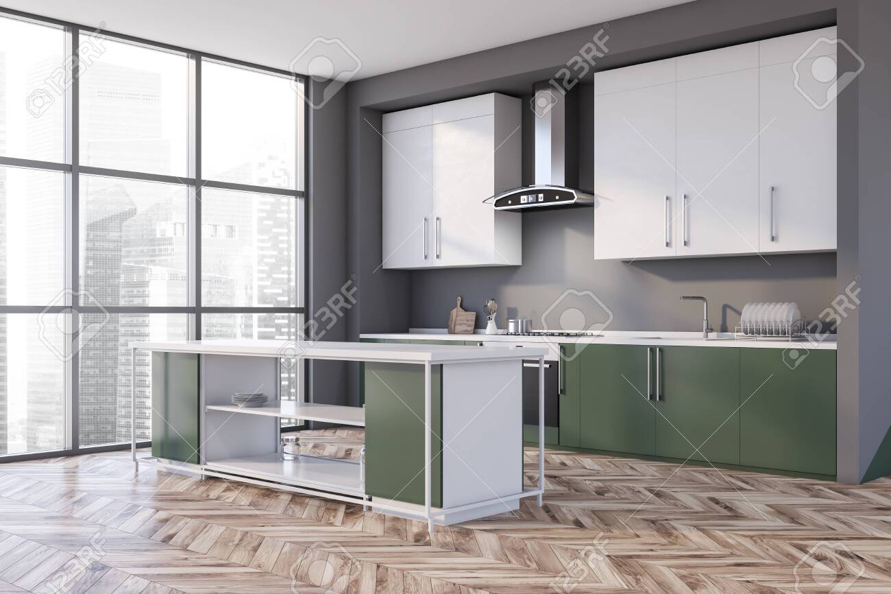 white kitchen cabinets with green countertops corner of modern kitchen with gray walls wooden floor green white kitchen cabinets with green countertops corner of modern kitchen with gray walls wooden floor green