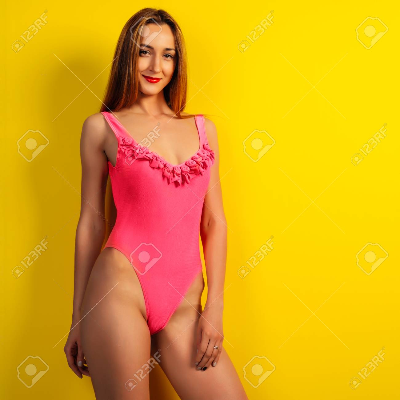 pink beachwear