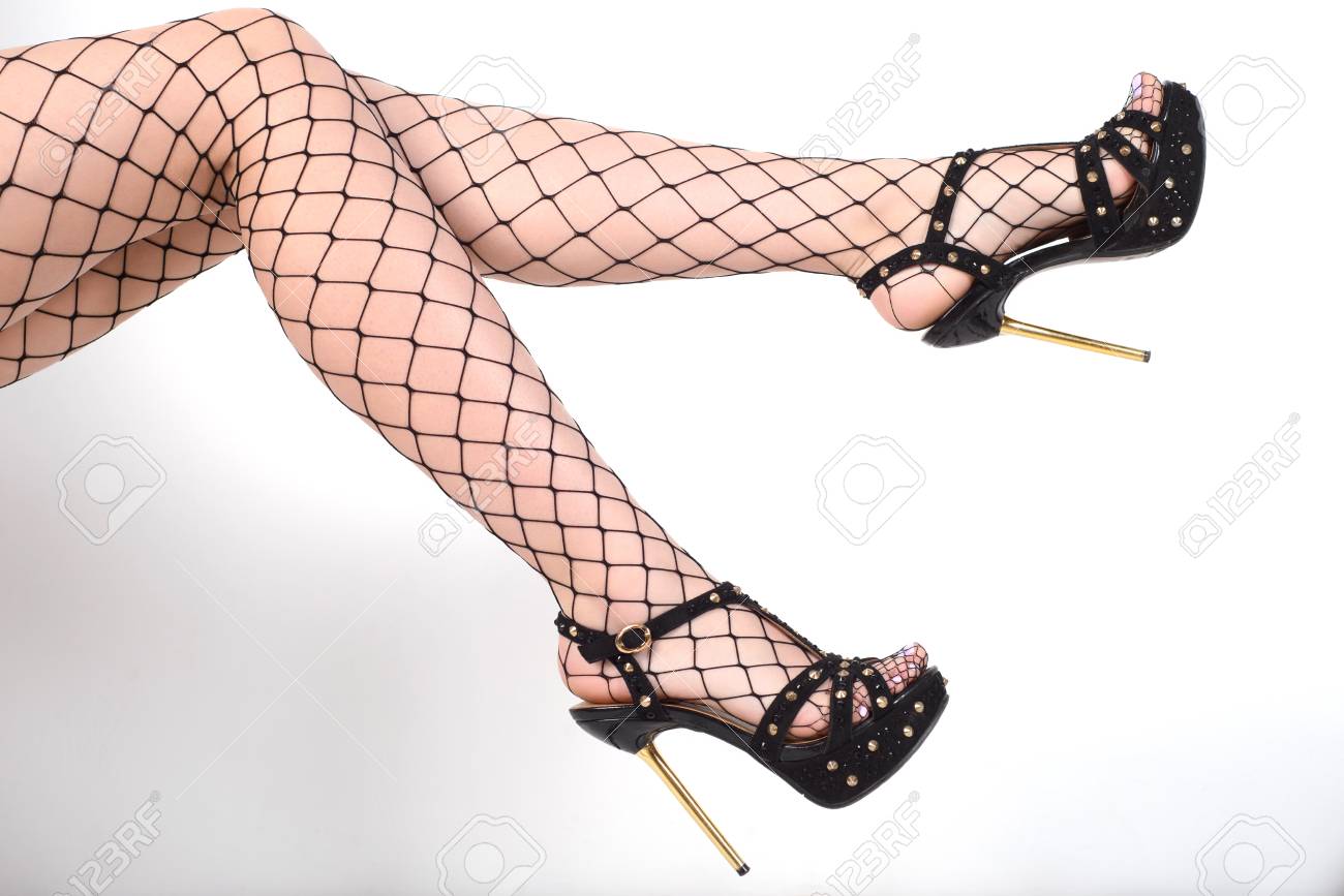 fishnet stilettos