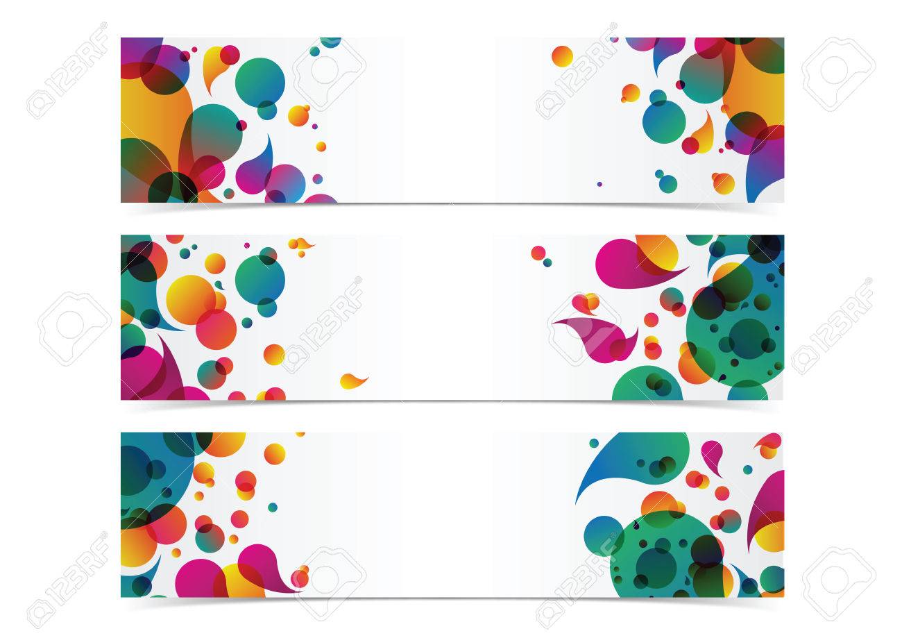 bstract colorful banner header background frame vector royalty free