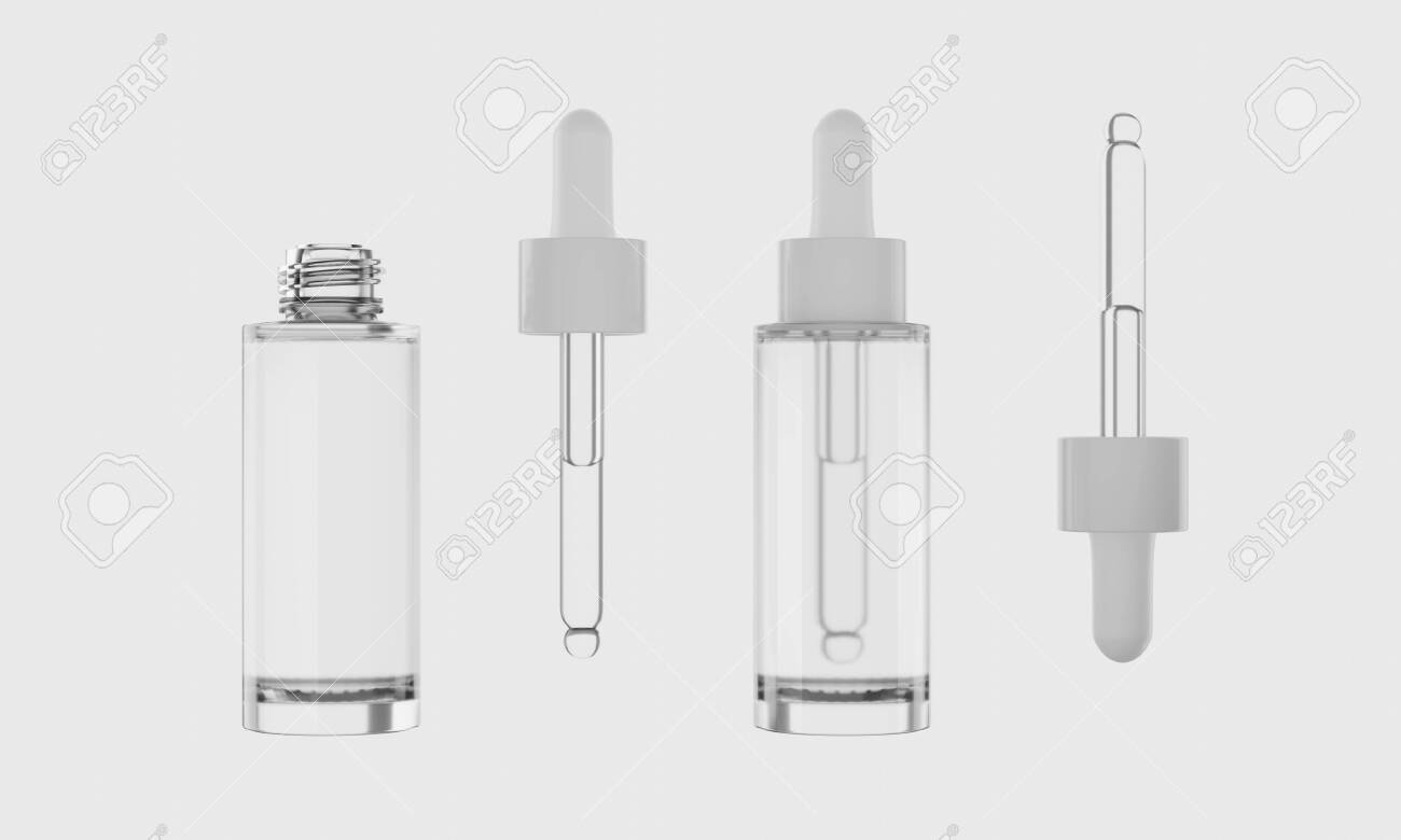 Download Beauty Fashion Cosmetic Serum Dropper Bottle Glass Clear Mockup Stock Photo Picture And Royalty Free Image Image 156695379