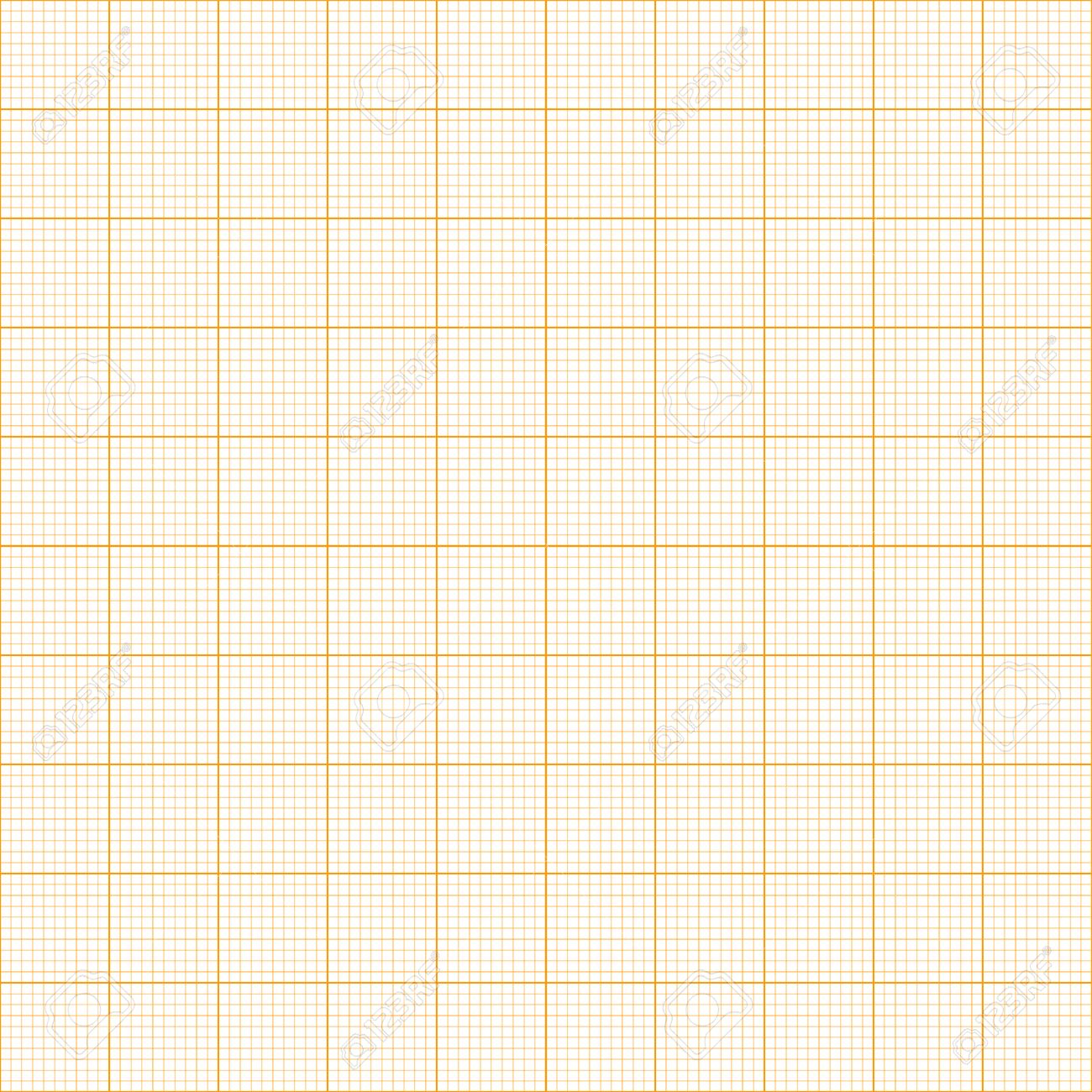 papel cuadriculado fondo inconsútil del vector naranja
