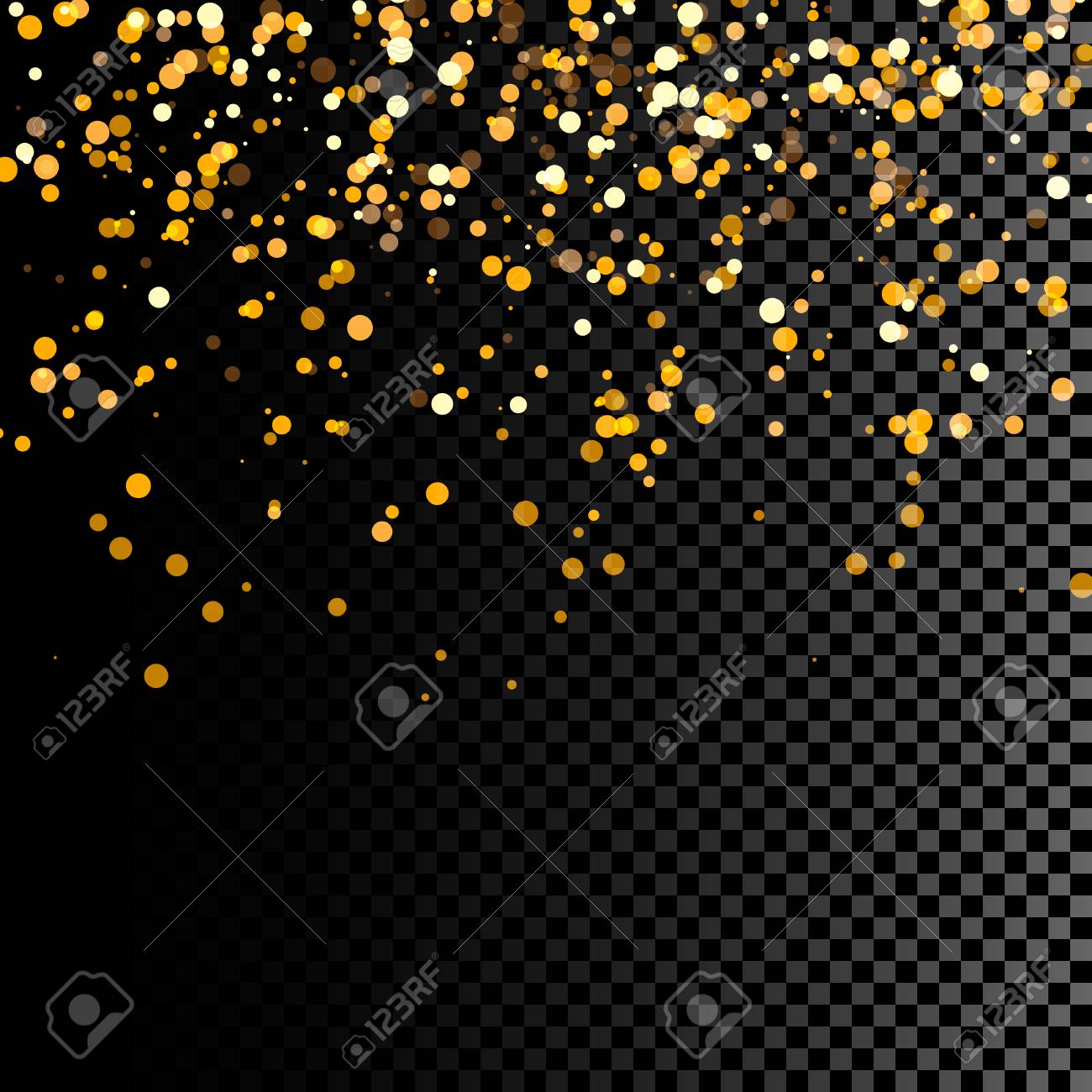 透過ベクター黄金キラキラ抽象的な背景 ゴールド イエロー光沢のある輝き暗い背景に最適 のイラスト素材 ベクタ Image