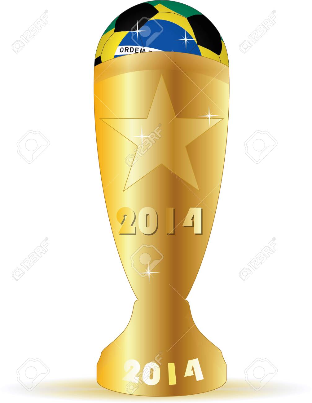 黄金のサッカーのトロフィーのイラストのイラスト素材 ベクタ Image 黄金のサッカーのトロフィーのイラストのイラスト素材 ベクタ Image