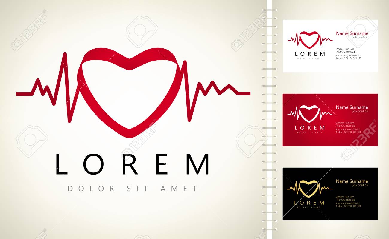 Heartbeat Sign Vector Logo Royalty Free Cliparts Vectors And
