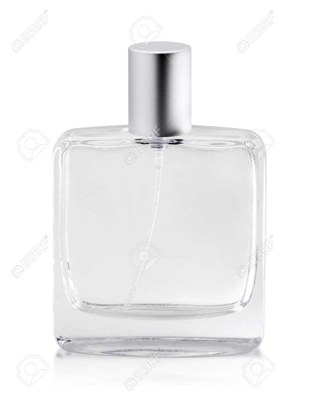 Empty perfume bottle isolated on white background. Scent container with tube. ( Clipping path object ) - 120123217 Empty perfume bottle isolated on white background. Scent container with tube. ( Clipping path object ) - 120123217