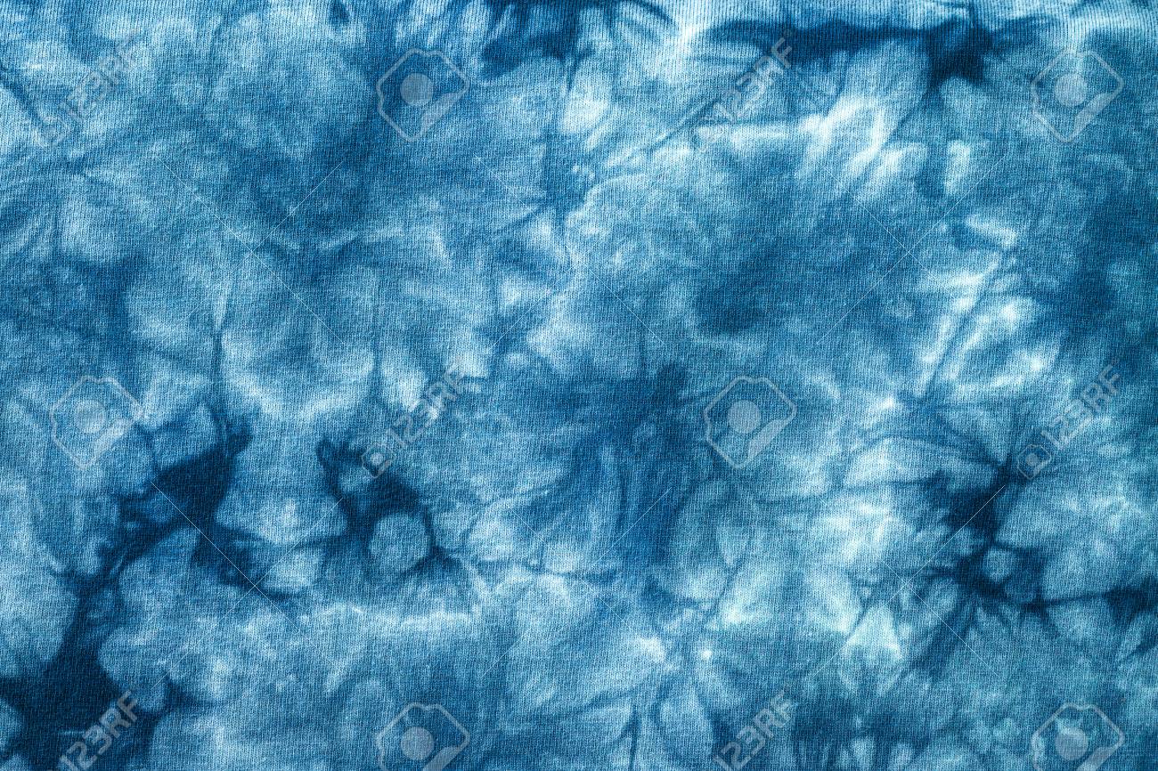 Tie dye pattern with abstract blue background. Detail of cotton fabric texture. - 126452327 Tie dye pattern with abstract blue background. Detail of cotton fabric texture. - 126452327