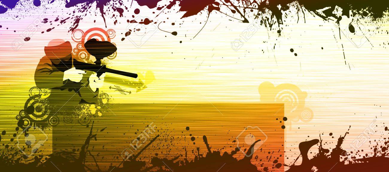 Abstract Grunge Color Paintball Background Withs Space Stock Photo Picture And Royalty Free Image Image