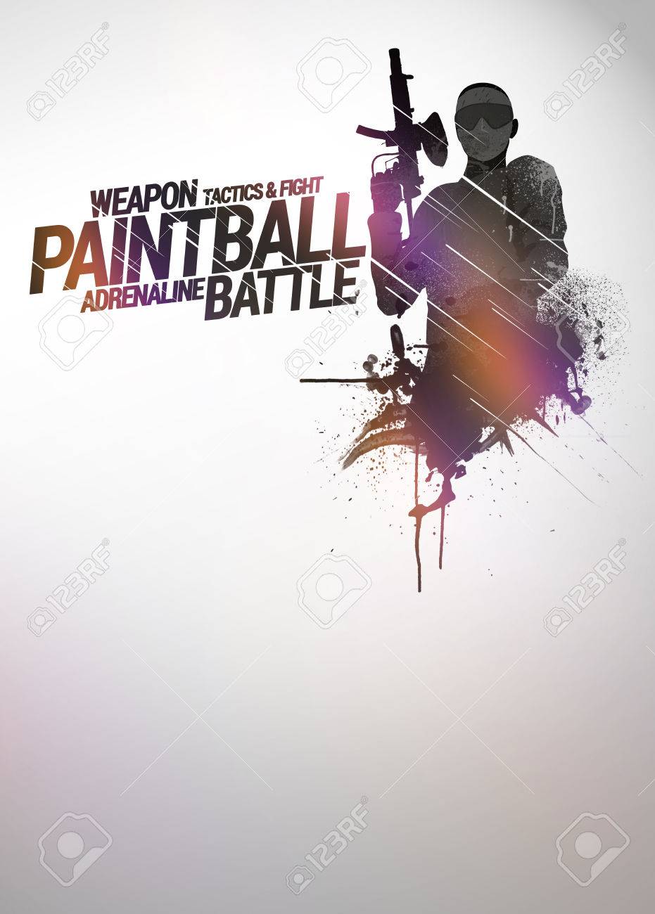 Abstract Paintball Or Airsoft Game Invitation Advert Background With Empty Space Stock Photo Picture And Royalty Free Image Image