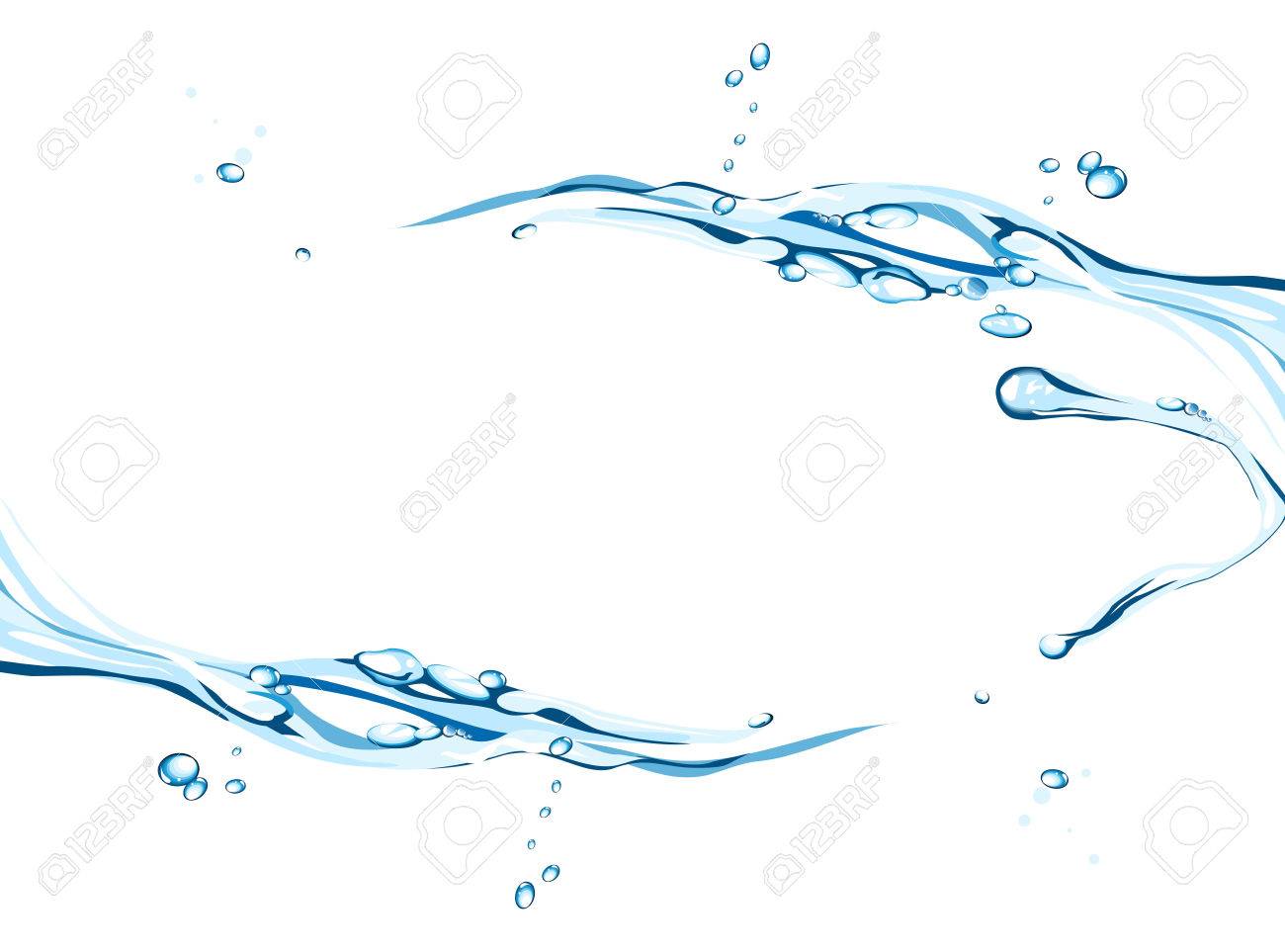 白の水のしぶきのベクター イラストです のイラスト素材 ベクタ Image