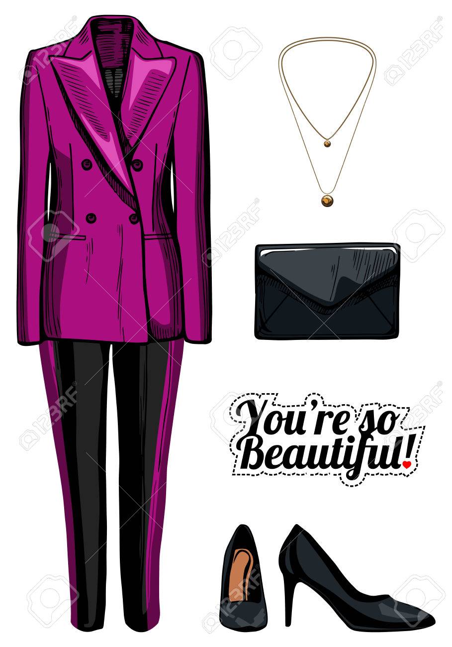 pink jacket black pants