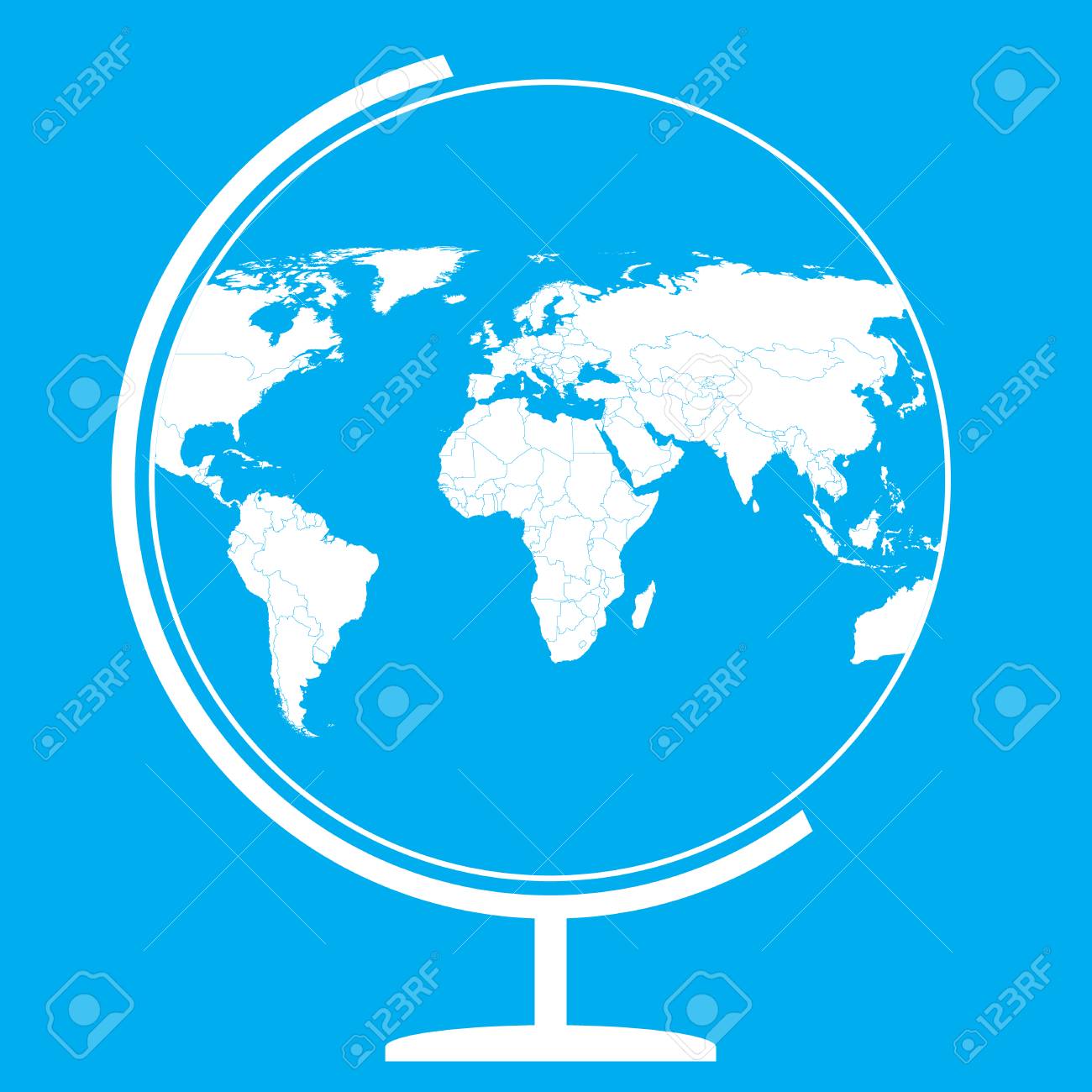 地球地球儀世界地図ベクターのイラスト素材 ベクタ Image