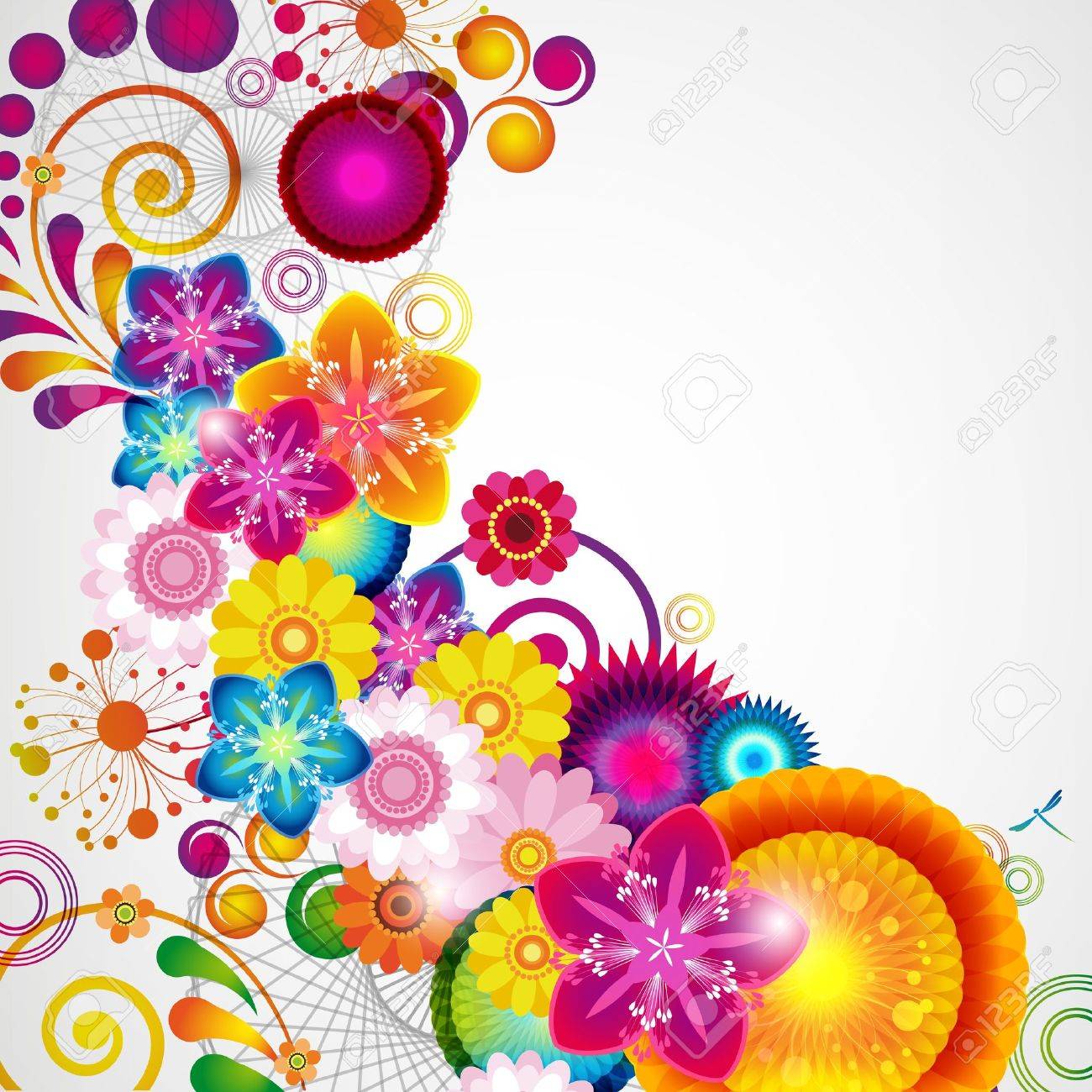 ギフトお祝いの花のデザインの背景 のイラスト素材 ベクタ Image