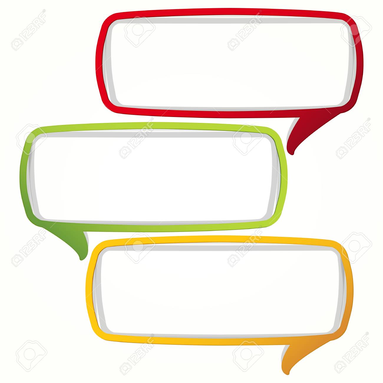 colorful speech bubble frames