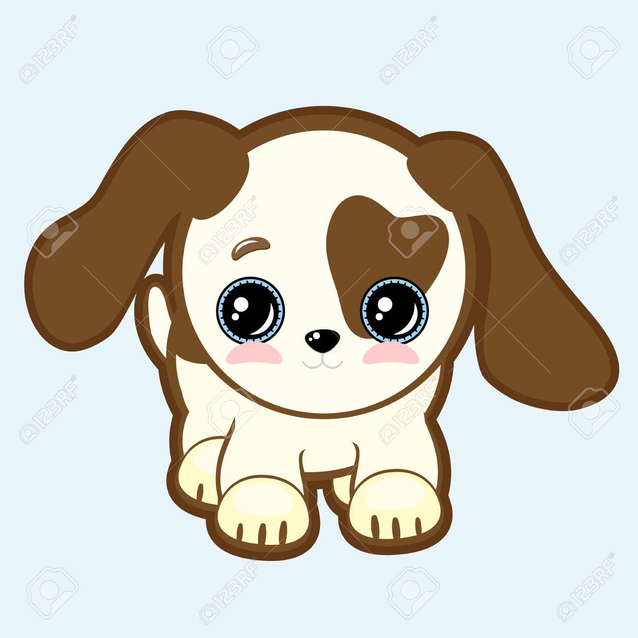 Chiot Mignon Avec Des Yeux Expressifs Et De Grandes Oreilles Symbole De Vecteur Vétérinaire Ou Animalerie Année 2018 Petite Icône De Chien