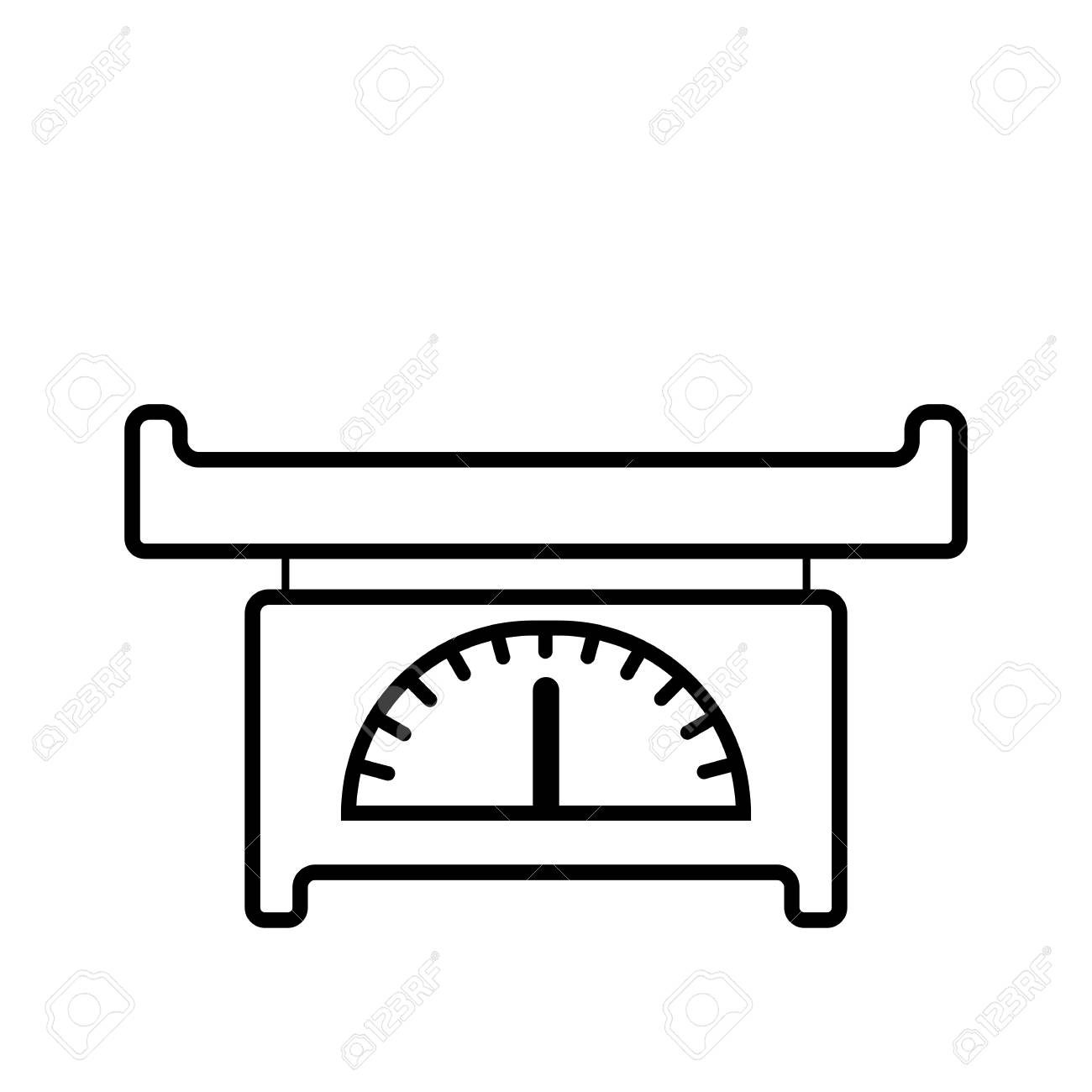 Baby Scales Baby Icon On A White Background Line Vector Design Royalty Free Cliparts Vectors And Stock Illustration Image