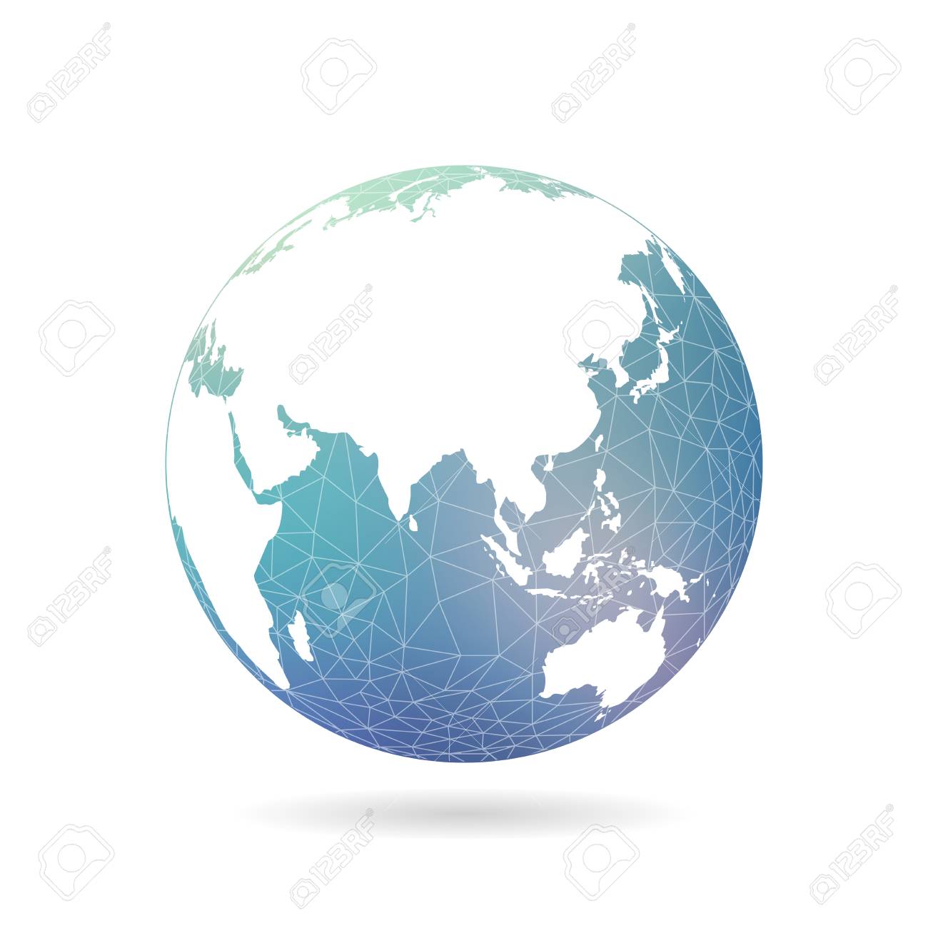 geometric abstract earth globe sphere concept illustration vector earth template