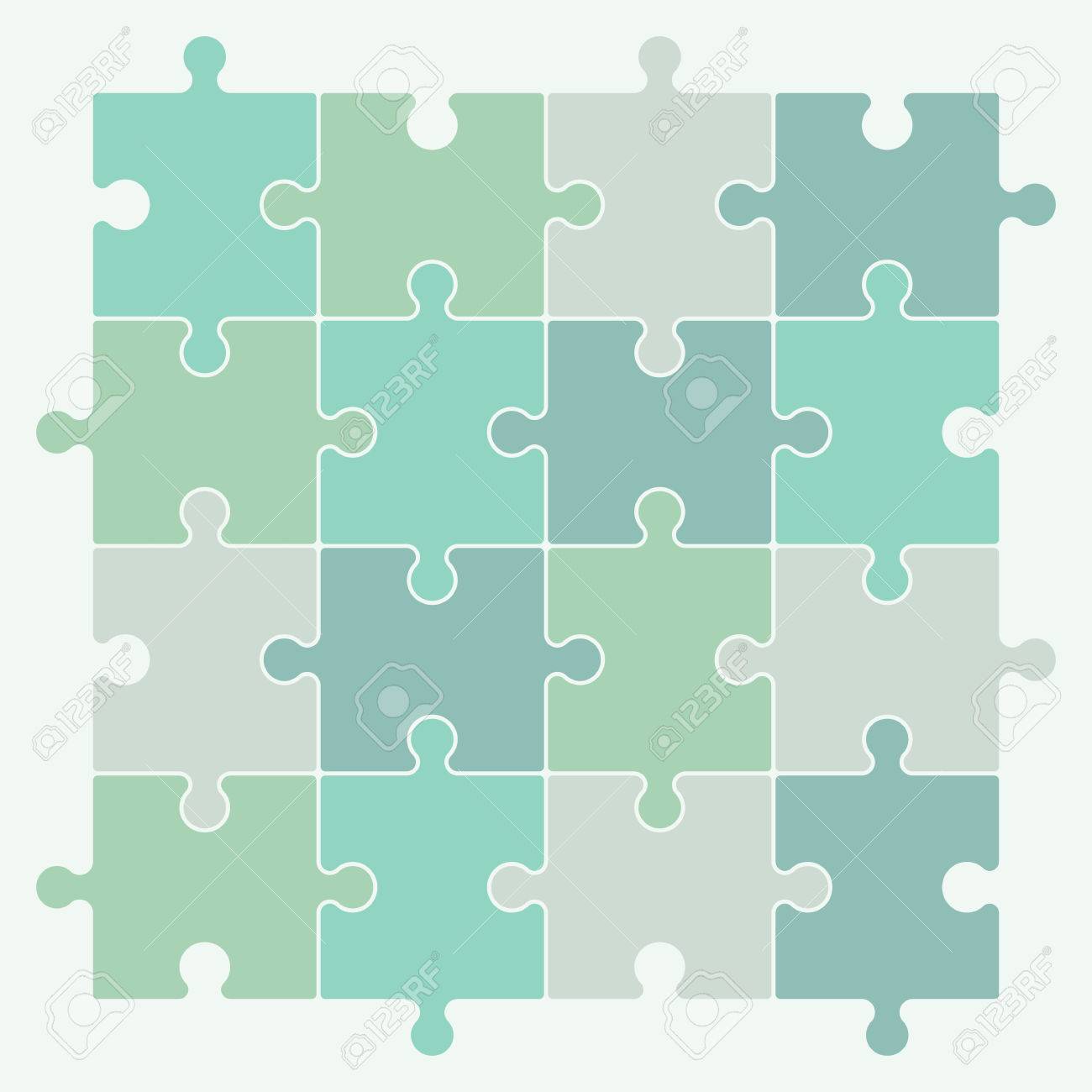 Green puzzle pieces forming a pattern background. Vector illustration graphic. - 40590539 Green puzzle pieces forming a pattern background. Vector illustration graphic. - 40590539