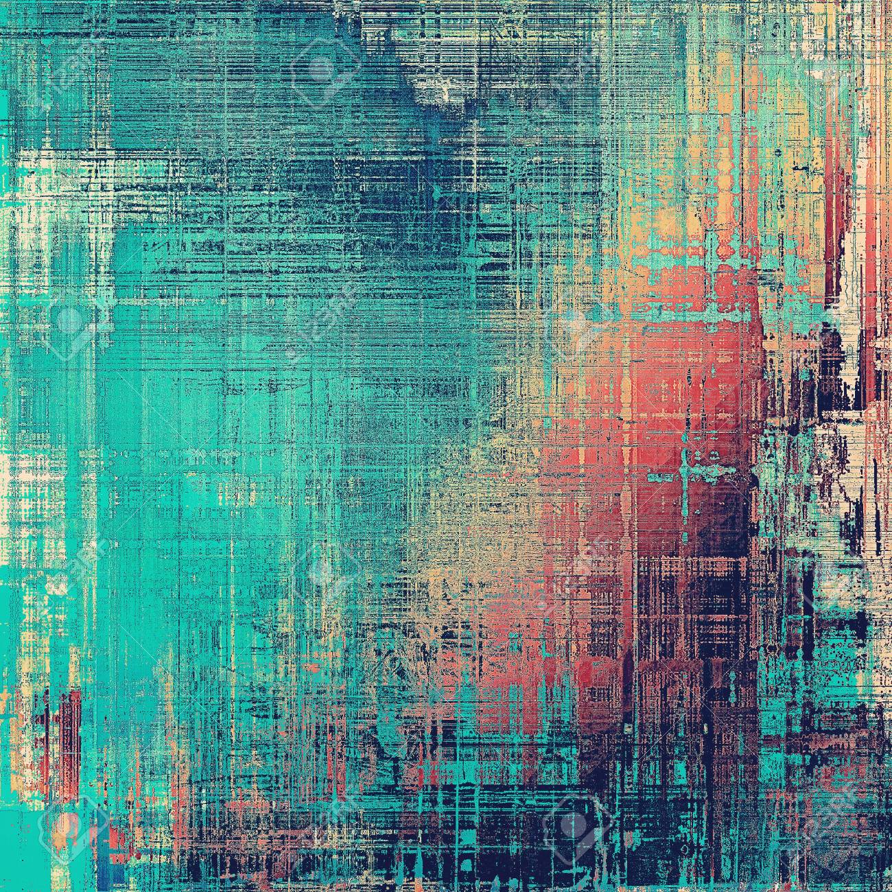 Vintage background, antique grunge backdrop or scratched texture with different color patterns: yellow (beige); brown; red (orange); blue; pink; cyan - 55311802 Vintage background, antique grunge backdrop or scratched texture with different color patterns: yellow (beige); brown; red (orange); blue; pink; cyan - 55311802