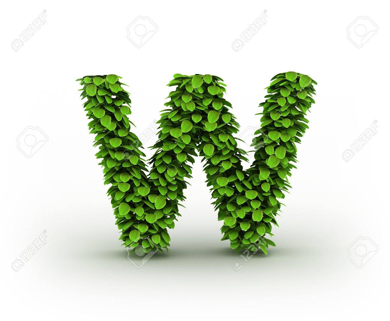 Buchstabe W Alphabet Von Grunen Blattern Lizenzfreie Fotos Bilder Und Stock Fotografie Image 12668940