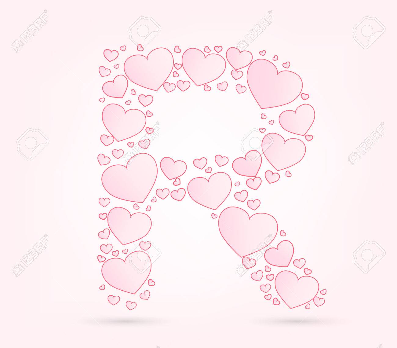 Fuente Ilustracion Letra R Corazones De Amor De San Valentin Vector Ilustraciones Vectoriales Clip Art Vectorizado Libre De Derechos Image