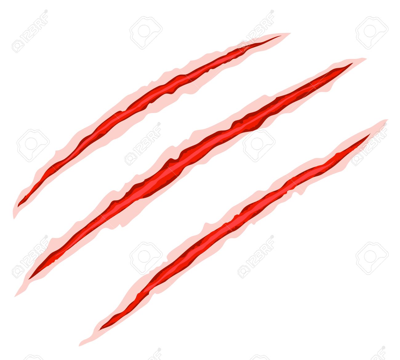 赤い血の爪に深い傷 のイラスト素材 ベクタ Image