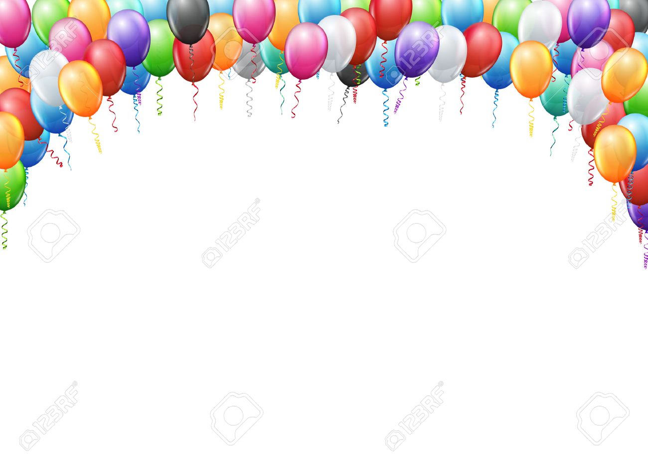Colored balloons frame A4 proportions page template for birthday or party invitation. Vector background - 50339734 Colored balloons frame A4 proportions page template for birthday or party invitation. Vector background - 50339734