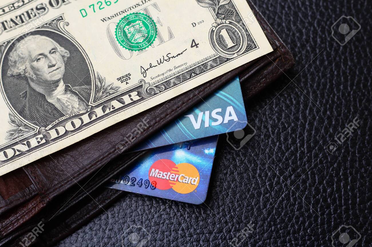 Balti Moldova March 5 1 Dollar In Your Wallet And Visa And Master Card Cards As Cash And Non Cash Payment Methods Illustrative Editorial Stock Photo Picture And Royalty Free Image Image
