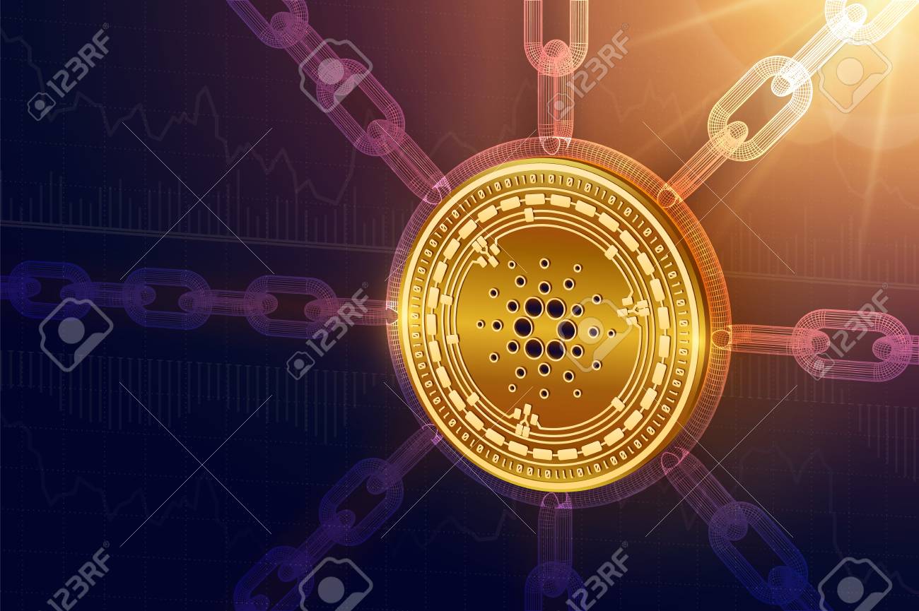 Cardano Crypto Currency Block Chain 3d Isometric Physical Royalty Free Cliparts Vectors And Stock Illustration Image 98593527
