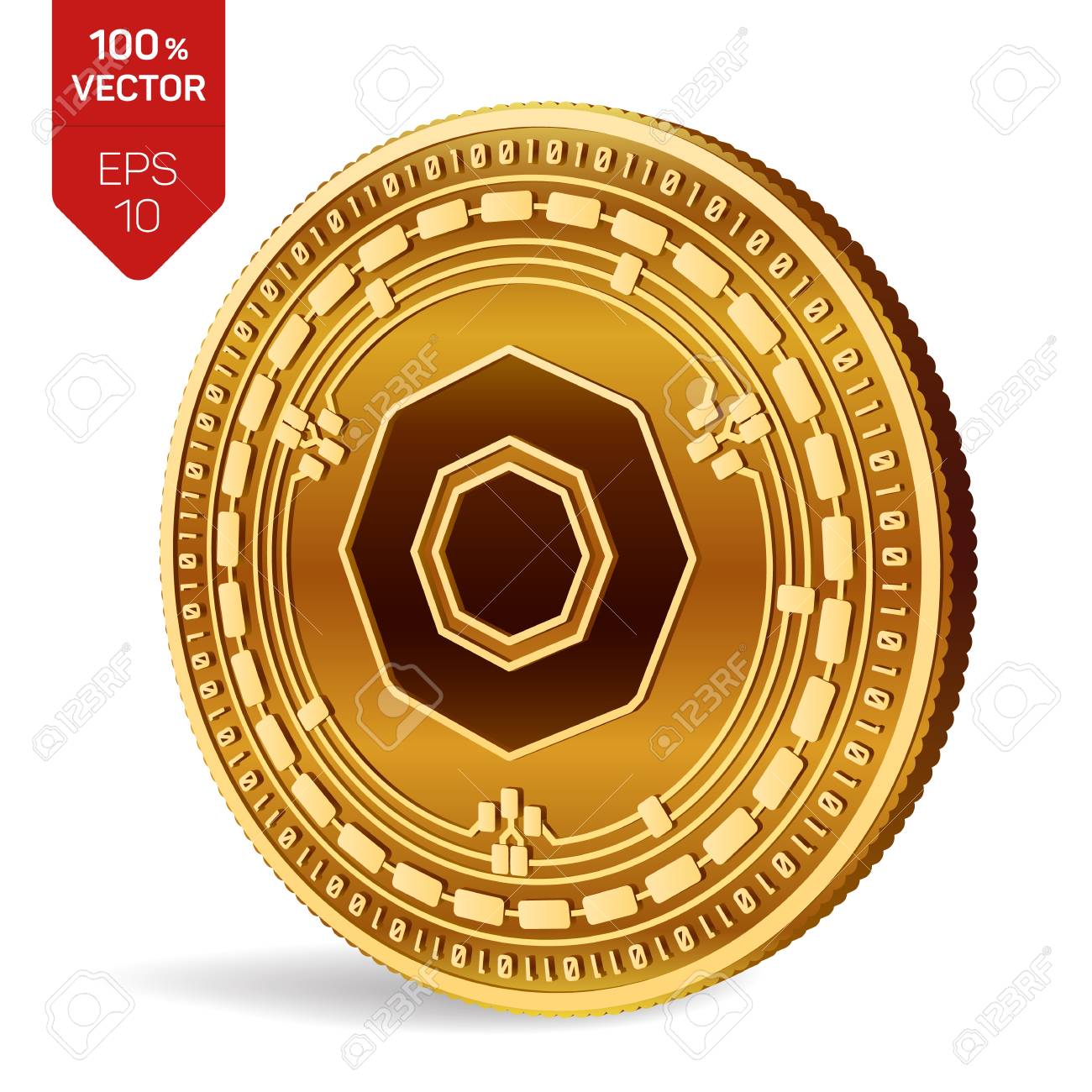 코모도. 3D 아이소메트릭 실제 동전입니다. 디지털 화폐. 암호화폐. 흰색 배경에 고립 된 코모도 기호로 황금 동전. 벡터 일러스트  레이 션 로열티 무료 사진, 그림, 이미지 그리고 스톡포토그래피. Image 115044168