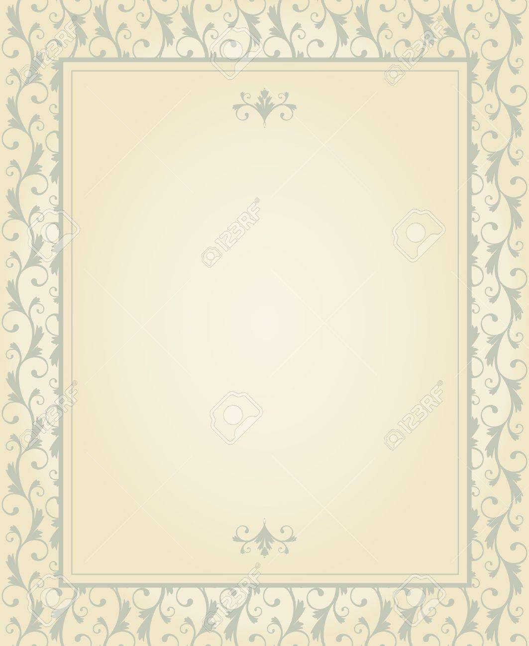 greeting card template in vintage style elements are grouped