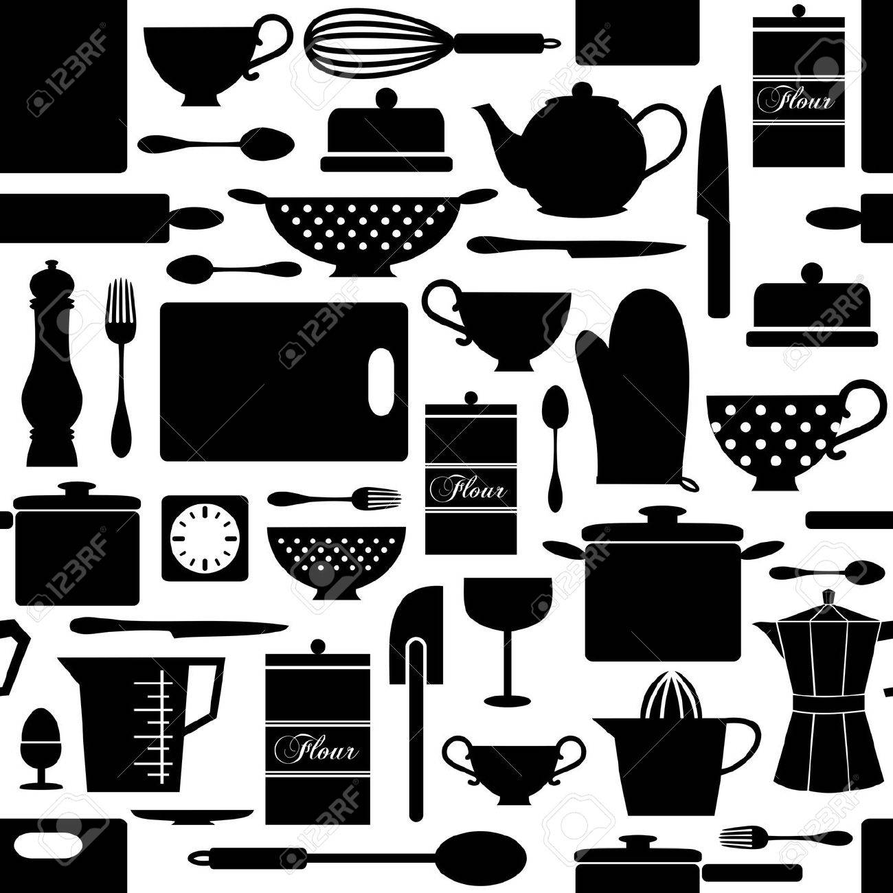 Oggetti Cucina Foto Royalty Free Immagini Immagini E Archivi - Oggetti Cucina Seamless Pattern Con Oggetti Da Cucina In Bianco E Nerovettoriali oggetti cucina foto royalty free immagini immagini e archivi - oggetti cucina seamless pattern con oggetti da cucina in bianco e nerovettoriali