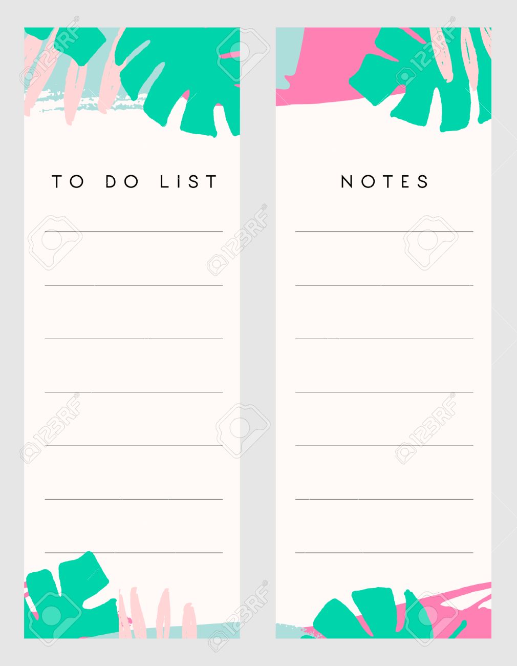 printable notes and to do list template designs decorated with to do list design