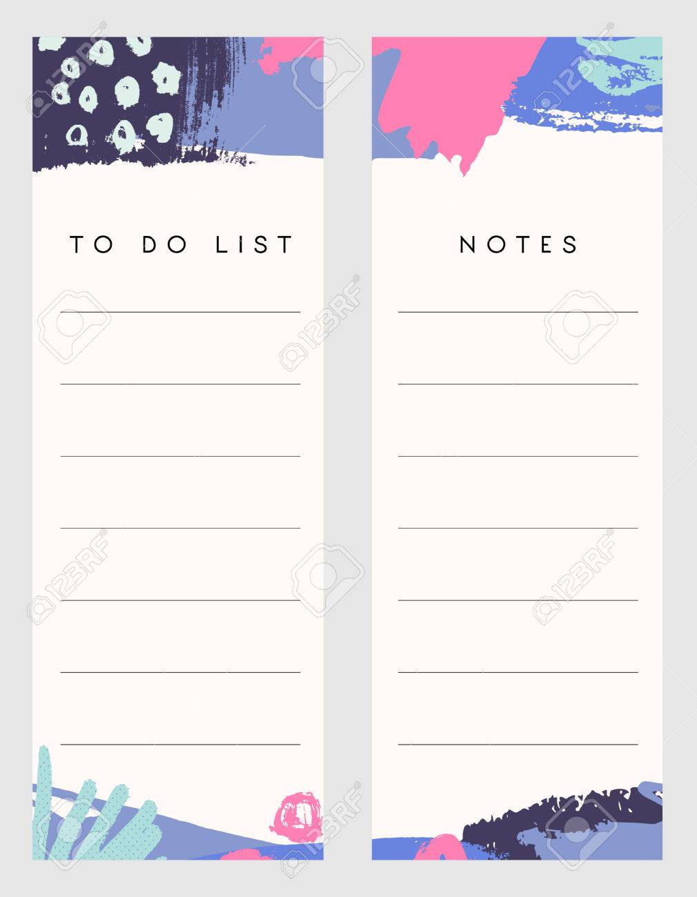 printable notes and to do list template designs decorated with to do list designs