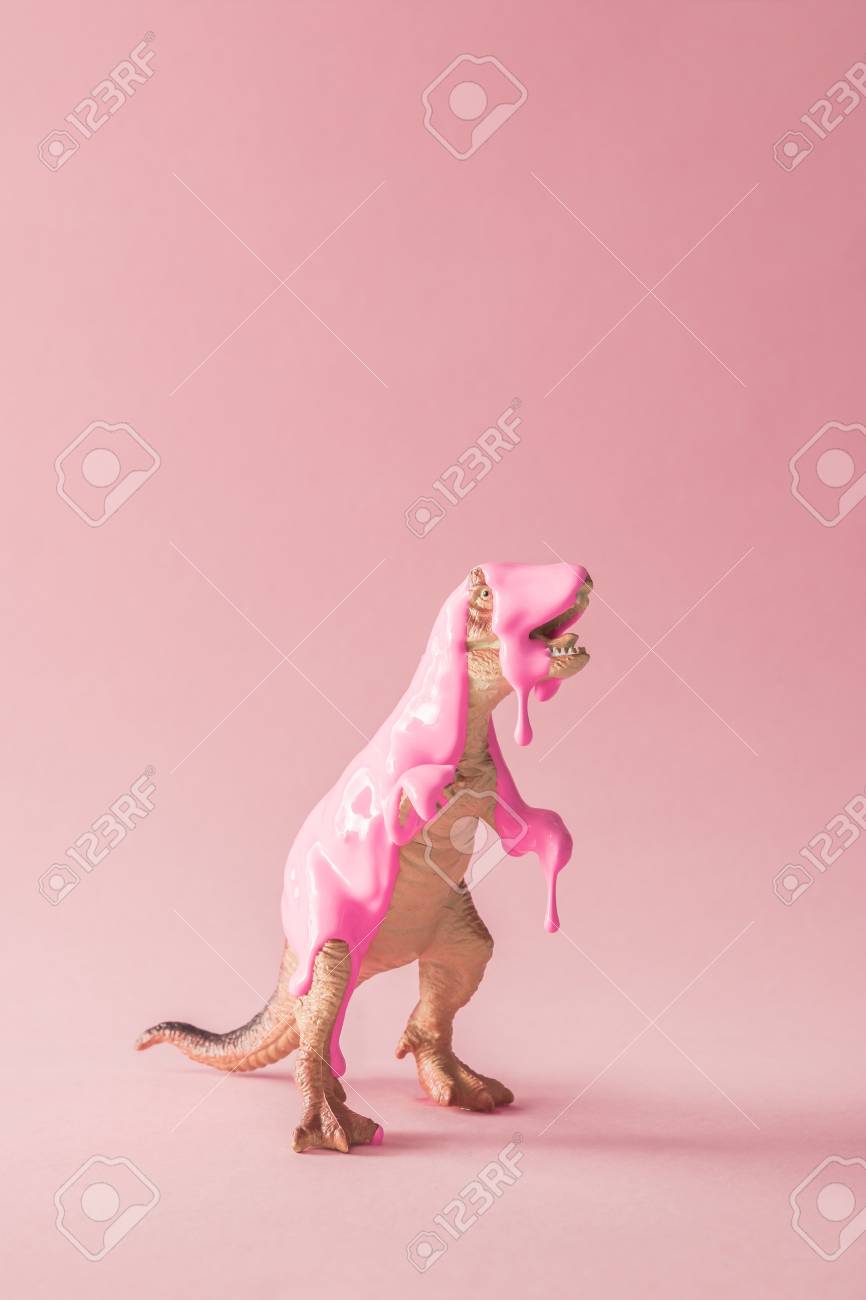 pink dinosaur toy