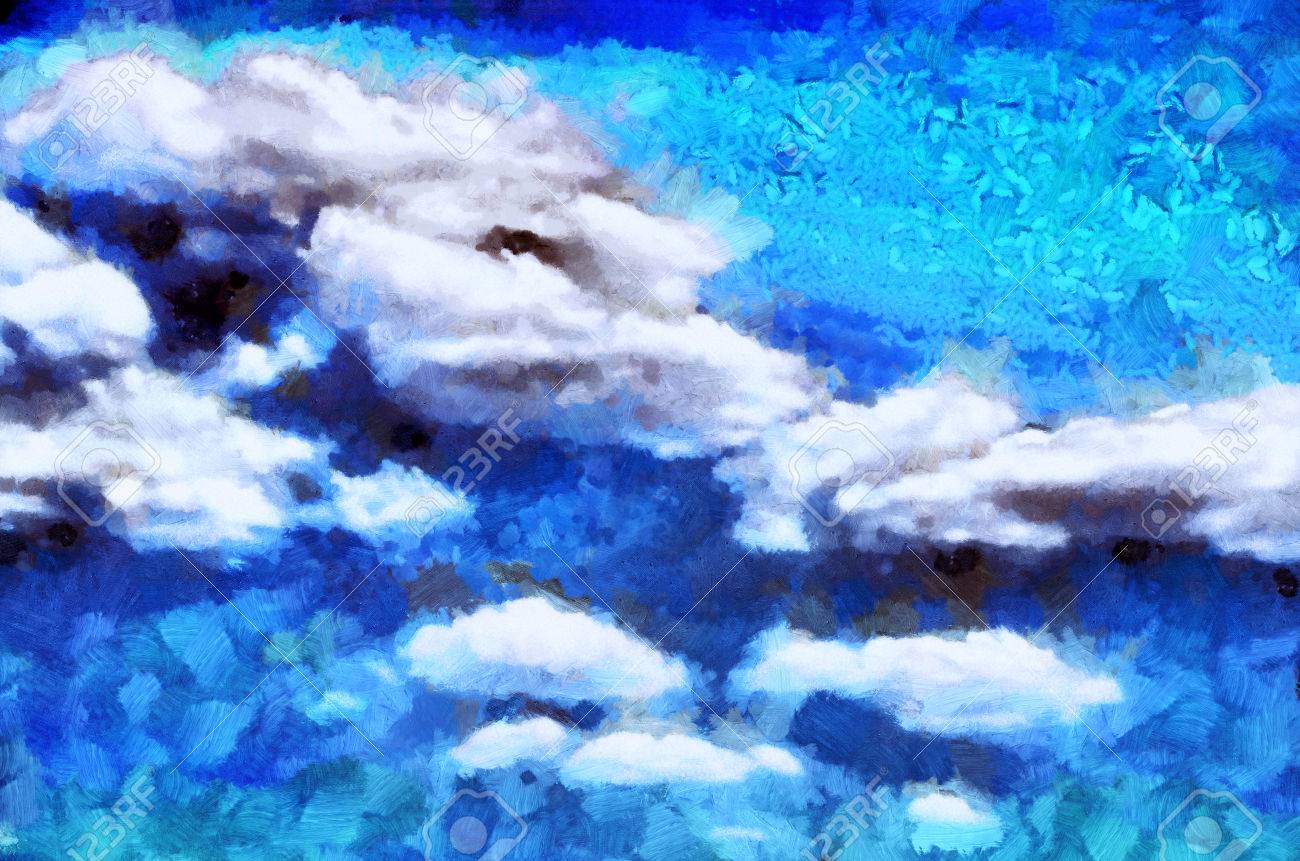 青い空と雲の油絵 の写真素材 画像素材 Image 青い空と雲の油絵 の写真素材 画像素材 Image