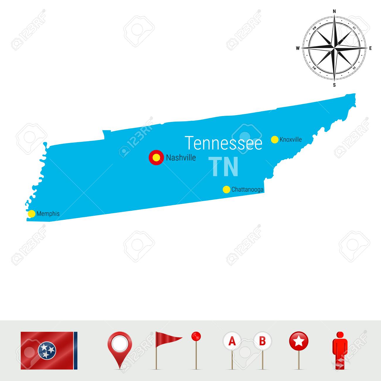 Tennessee Map Outline PNG. State Flag Icon Stock Illustration -  Illustration of isolate, outline: 271942643, image size:1300x1300