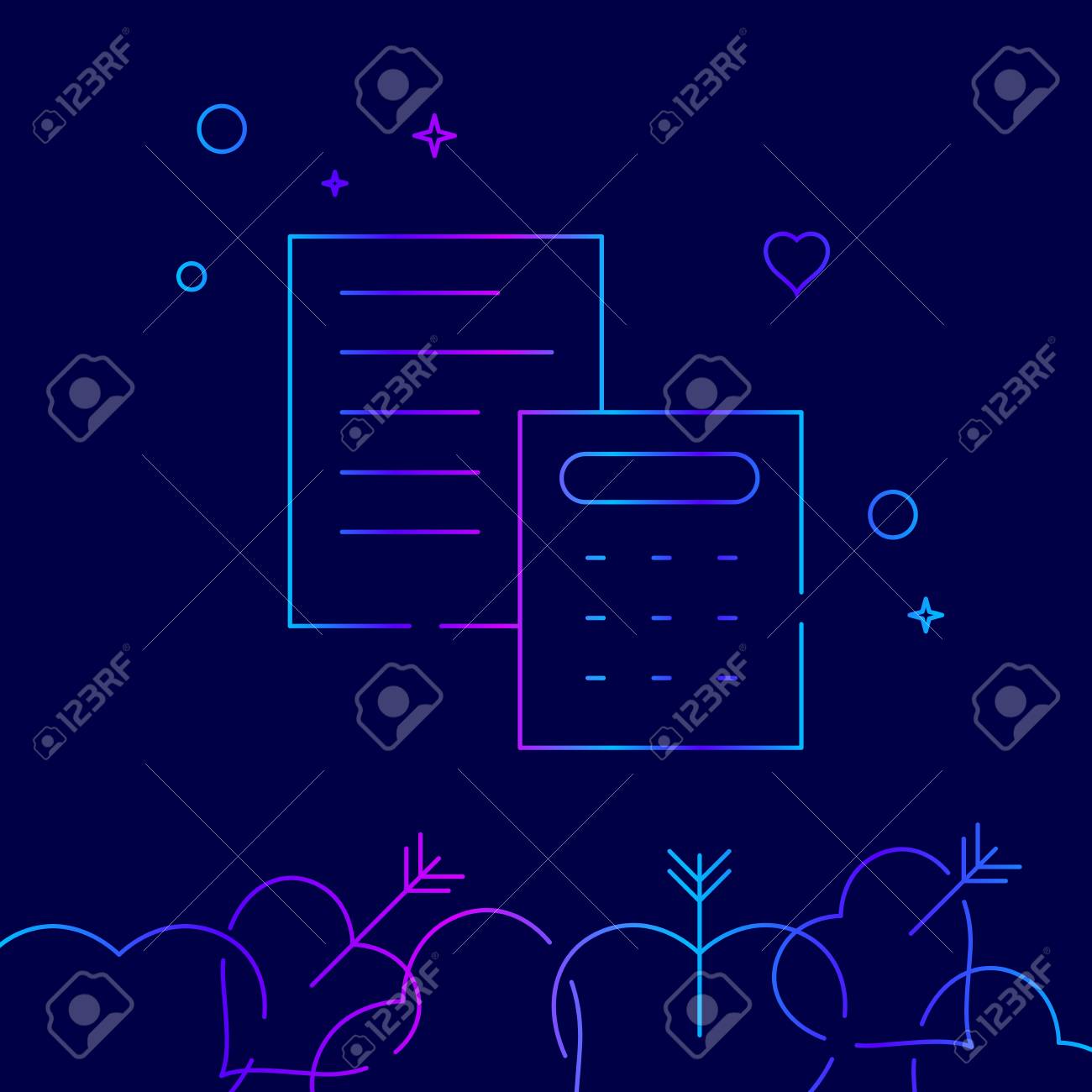 wedding estimate vector line icon symbol pictogram sign on