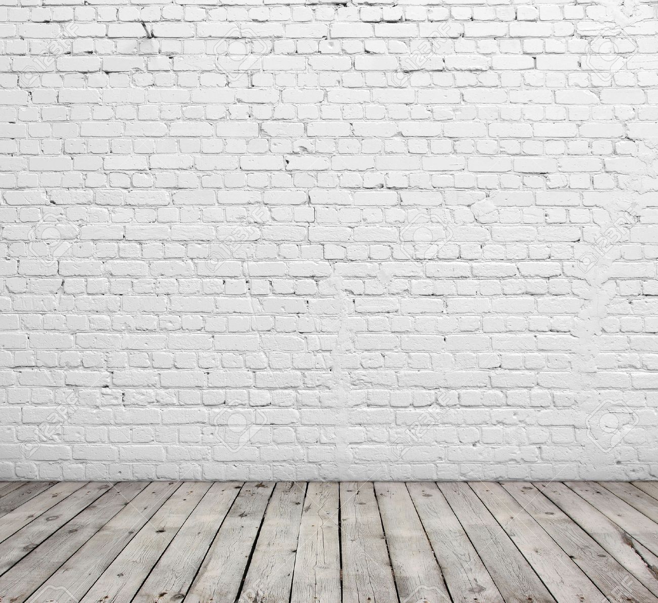 Old White Brick Wall And Wood Floor Stock Photo Picture And Royalty Free Image Image 30542631