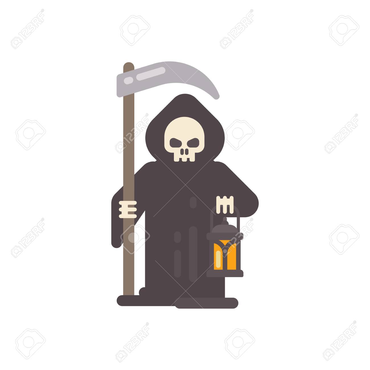 死神鎌 ランタン ハロウィン キャラ フラット イラストのイラスト素材 ベクタ Image 死神鎌 ランタン ハロウィン キャラ フラット イラストのイラスト素材 ベクタ Image