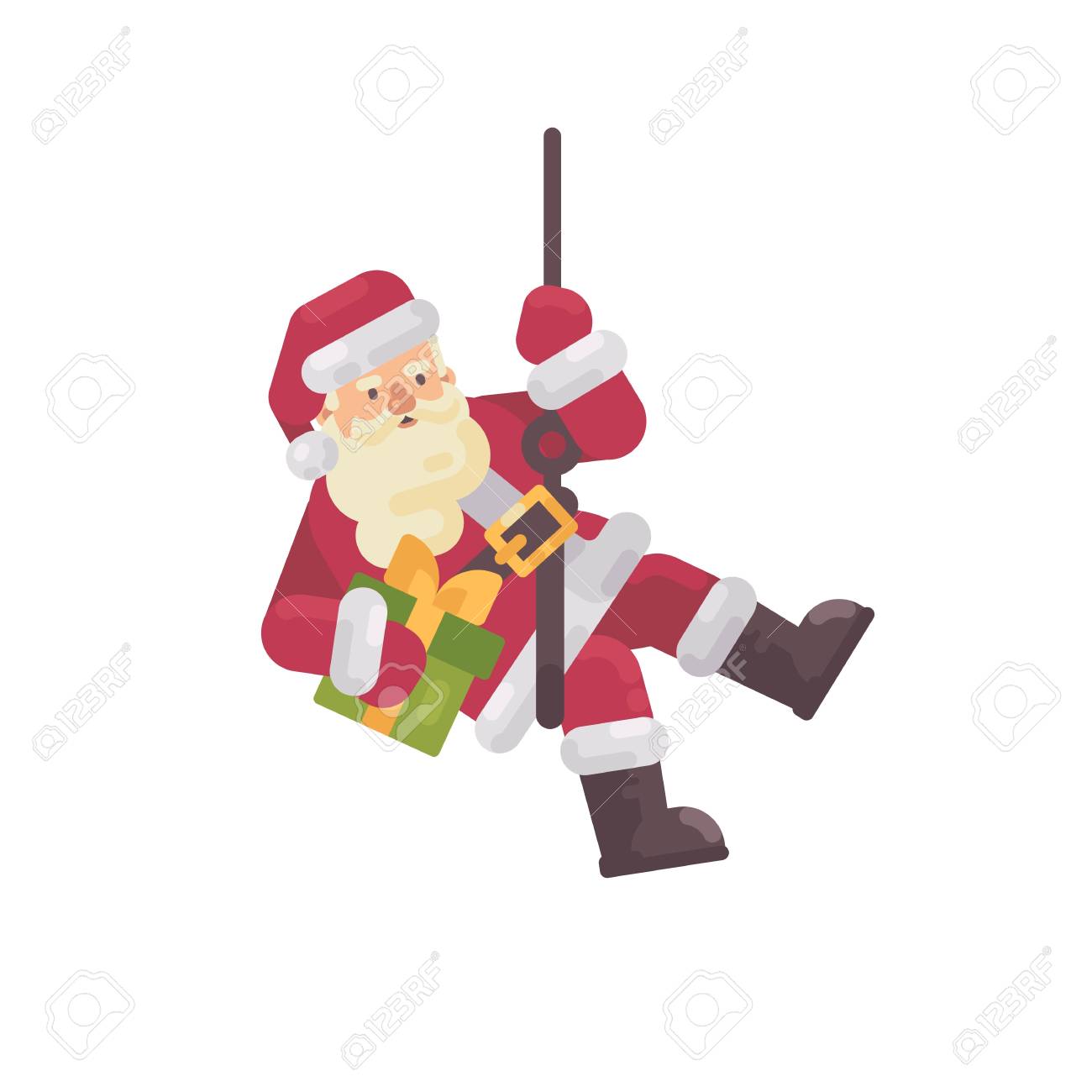 サンタ クロースがプレゼントを手に懸垂下降します サンタが煙突を降りてします クリスマス文字フラット イラストのイラスト素材 ベクタ Image サンタ クロースがプレゼントを手に懸垂下降します サンタが煙突を降りてします クリスマス文字フラット イラストのイラスト素材 ベクタ Image
